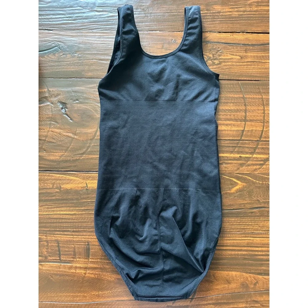 Black Seamless‎ Compression Bodysuit Tummy Control Shapewear Tank Top ML